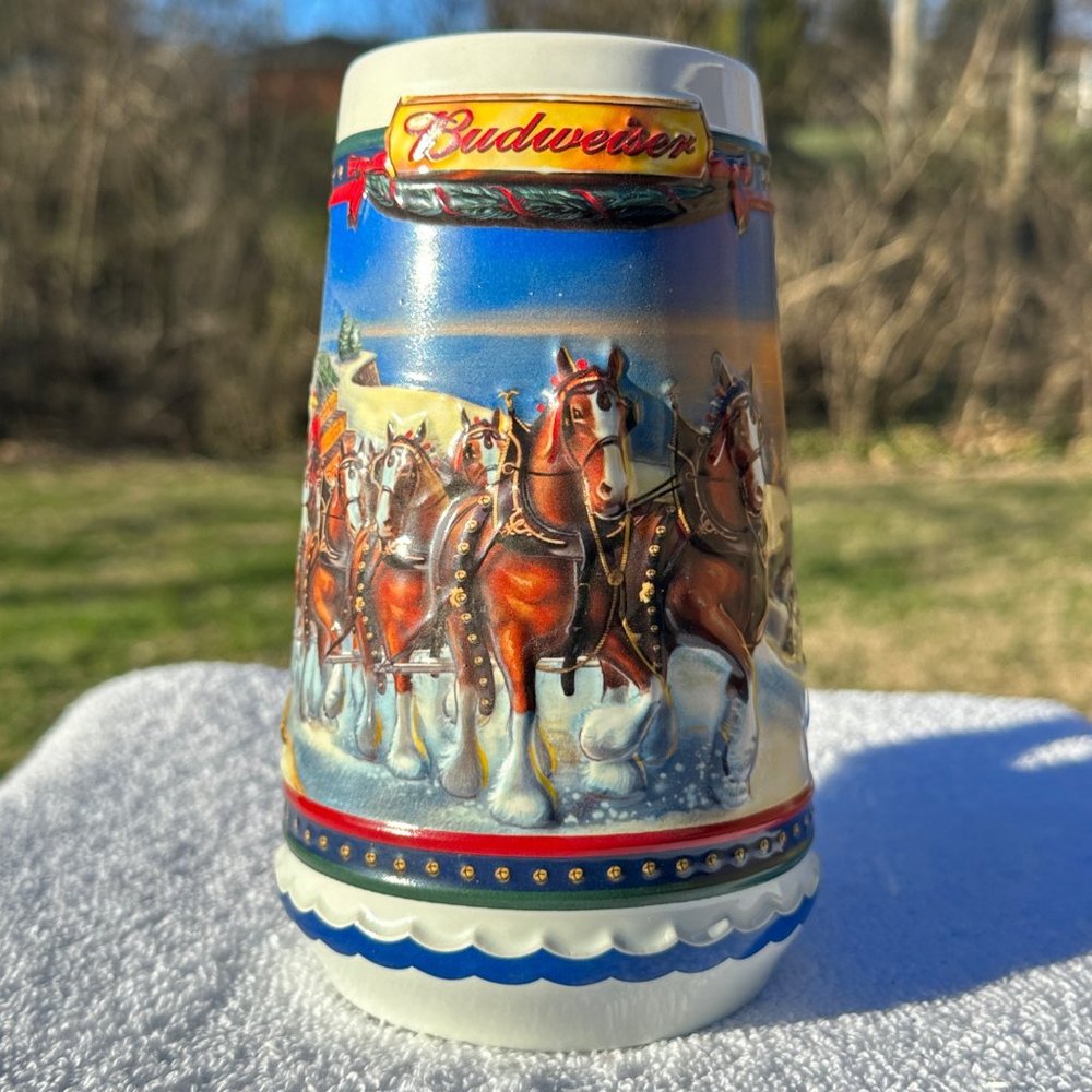 Budweiser Holiday Stein - Guiding The Way Home From 2002